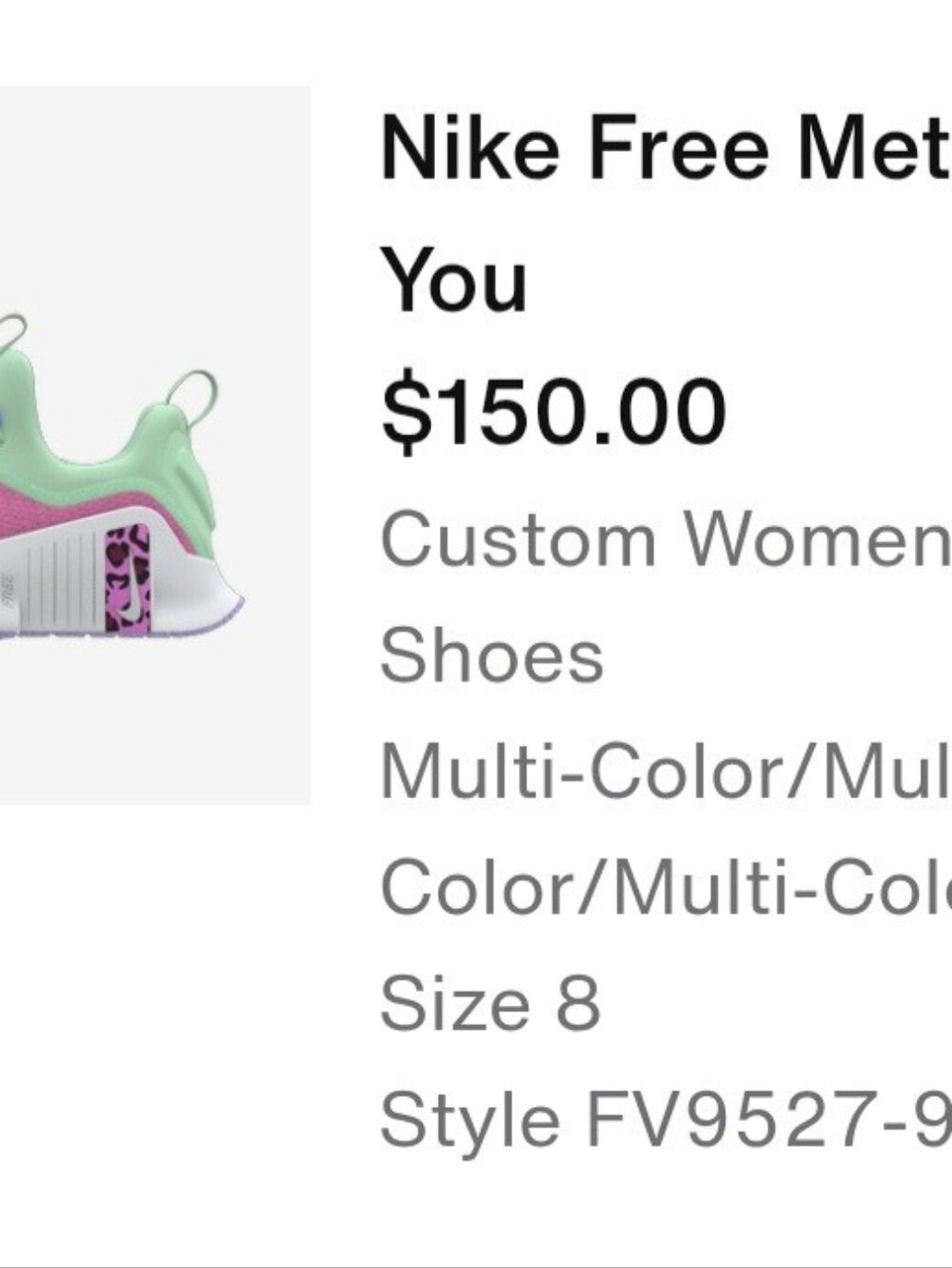 Nike Women's Pink Mint Blue Athletic Sneakers - Picture 7 of 7